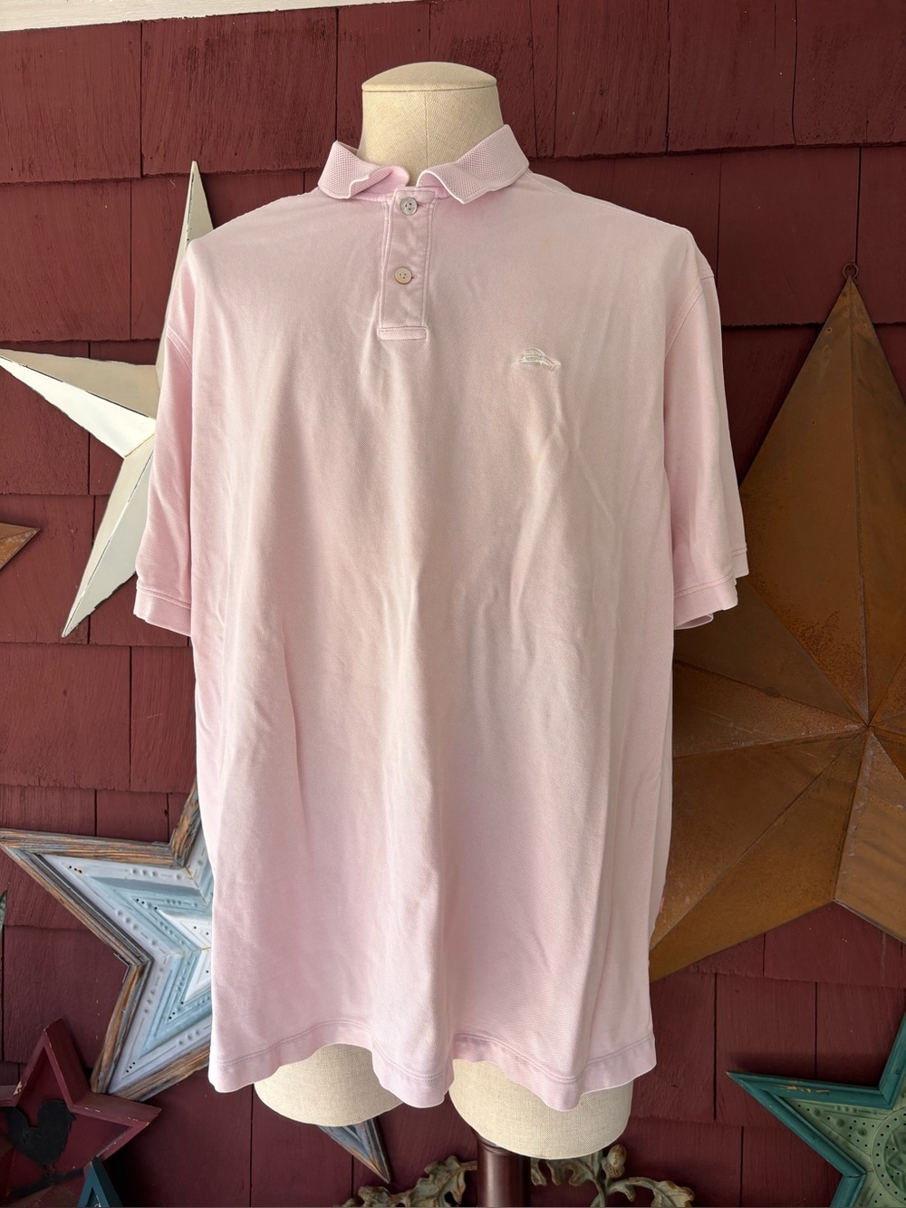 Tommy Bahama Comfort Fit Pink Classic Casual Short Sleeve Polo Shirt Sz XXL